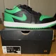 thumbnail image 4 of Ni-k-e Air Jordan 1 Low Lucky Green Black Men Classic Casual Shoes AJ1 553558-065, 4 of 6