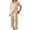 R14-Khaki, variant on RMGVDSD Womens Plaid Pajamas Sets Ruffle V Neck Long Sleeve Button Down Shirt and Pants Gingham Sleepwear Loungewar 2 Piece Outfits