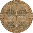 thumbnail image 1 of Ahgly Company Indoor Round Abstract Dark Bisque Brown Abstract Area Rugs, 8' Round, 1 of 6