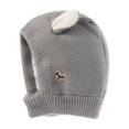 thumbnail image 3 of RV Suéter para niños Gorro de punto para bebé Gorro de bufanda de punto engrosado de color sólido (gris) Rojo Verde, 3 of 3