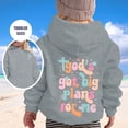 thumbnail image 2 of WhouRiu Girls Letter Graphic Hooded Sweatshirts Kids Autumn Casual Pullover Hoodies With Pockets, 2 of 4