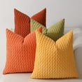 thumbnail image 5 of 4-Piece 20x20/18x18 Inch Neutral Corduroy Sofa Pillow Covers, Bohemian Decorative Square Pillowcases For Living Room And Bedroom, 5 of 7