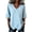 Light Blue, variant on Tops for Women 3/4 Sleeve V Neck Women Fashionable Casual Solid Color Imitation Linen Blouse