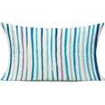 thumbnail image 2 of Outdoor Green Throw Pillow Covers for Patio Bench Garden Porch Sunbrella Furnitures Sage Lines Stripes Cushion Cases Decorative 16x16 Set of 2 for Sofa Couch, 2 of 2