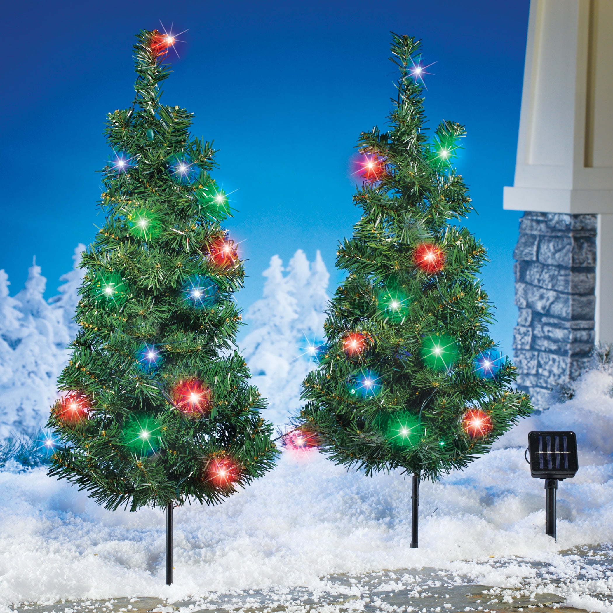 Solar Powered Lighted Christmas Lantern Lamp Planter Greenery Berry Pine cones * 