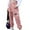 Pink, variant on inhzoy Kids Girls Cargo Jogger Pants 4 Pockets Cotton Fashion Bottoms with Drawstring Beige 4
