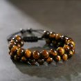 thumbnail image 2 of HOOUN Double Layer Tiger Eye Essential Oil Anxiety Stress Woven Bracelets Jewellery-Evil eye+blue tiger eye1, 2 of 7