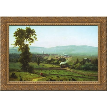 The Lackawanna Valley 24x18 Gold Ornate Wood Framed Canvas Art by George Inness