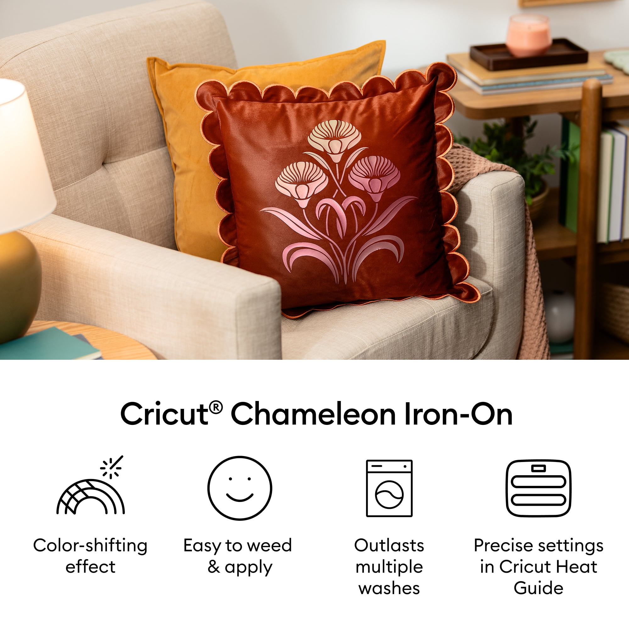 Cricut® Chameleon Iron-On™ Vinyl (12 in x 24 in), Red to Orange