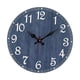thumbnail image 2 of Reloj de pared decorativo azul, redondo, sin , de 30 cm de diámetro. Regalo ideal para colgar en la escuela, la oficina, la sala de estar,, 2 of 9