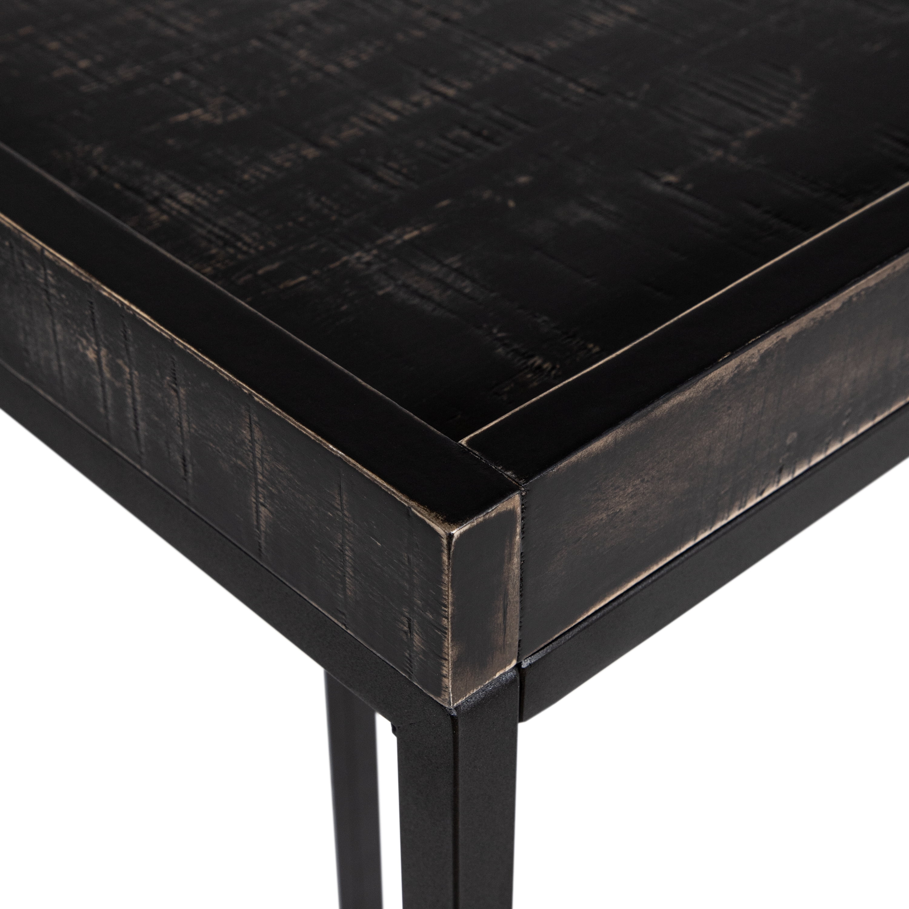 Furniture of America Arai Contemporary Computer Desk with USB Port, Black