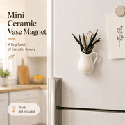 Mini Ceramic Vase Refrigerator Magnet - Small Flower Vase Fridge Magnet for Kitchen Decor, Ceramic Magnetic Vase for Home Decoration