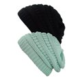 thumbnail image 1 of Bonnet Tricoté pour Femmes (2 PACK), Noir/menthe, 1 of 1
