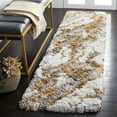 thumbnail image 2 of SAFAVIEH Horizon Konstantinos Abstract Shag Runner Rug, Grey/Gold, 2' x 9', 2 of 11