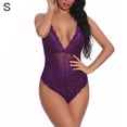 thumbnail image 1 of Mono sexy mono de cosplay suave mono de tela con pantalla de encaje para mujeres adultas, morado, S Noticed XX000036-01, 1 of 7