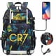 thumbnail image 5 of Mochila para estudiantes jóvenes con estampado de fútbol dorado, mochila de viaje de ocio para hombres y mujeres, 5 of 6