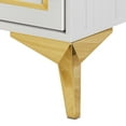 thumbnail image 5 of Castle Place Glam 2-Drawers Nightstand, White, 5 of 8