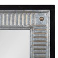thumbnail image 4 of Kate and Laurel Deely Farmhouse Wall Mirror, 27 x 39, Black and Silver, Rustic Wall Decor with Galvanized Metal Frame, 4 of 8