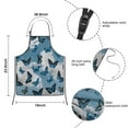 thumbnail image 3 of Lightblue Butterfly Sparkle Pattern Kids Aprons for Girls and Boys,Adjustable Neck Strap Toddler Aprons for Kids Cooking Baking, 3 of 6