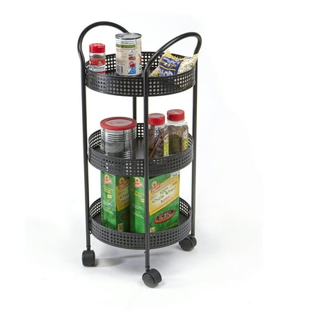 Purpose Utility Cart - Mind Reader 3 Tier Metal All Purpose Utility Cart with Wheels, Black
