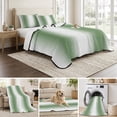 thumbnail image 6 of Twin Quilt Set 68''x86'', Sage Green White Ombre Lightweight Bedspread Coverlet Set with 2 Pillow Shams, Modern Abstract Art Farmhouse Gradient Breathable All Season Quilt Bedding for Dorm/Bedroom, 6 of 9