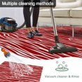 thumbnail image 5 of Red Striped Outdoor Rug for Patio/Deck/Porch, Non-Slip Large Area Rug 4 x 6 Ft, Classic Minimalist Waves Lines Pattern Indoor Outdoor Rugs Washable Area Rugs, Reversible Camping Rug Carpet Runner, 5 of 8