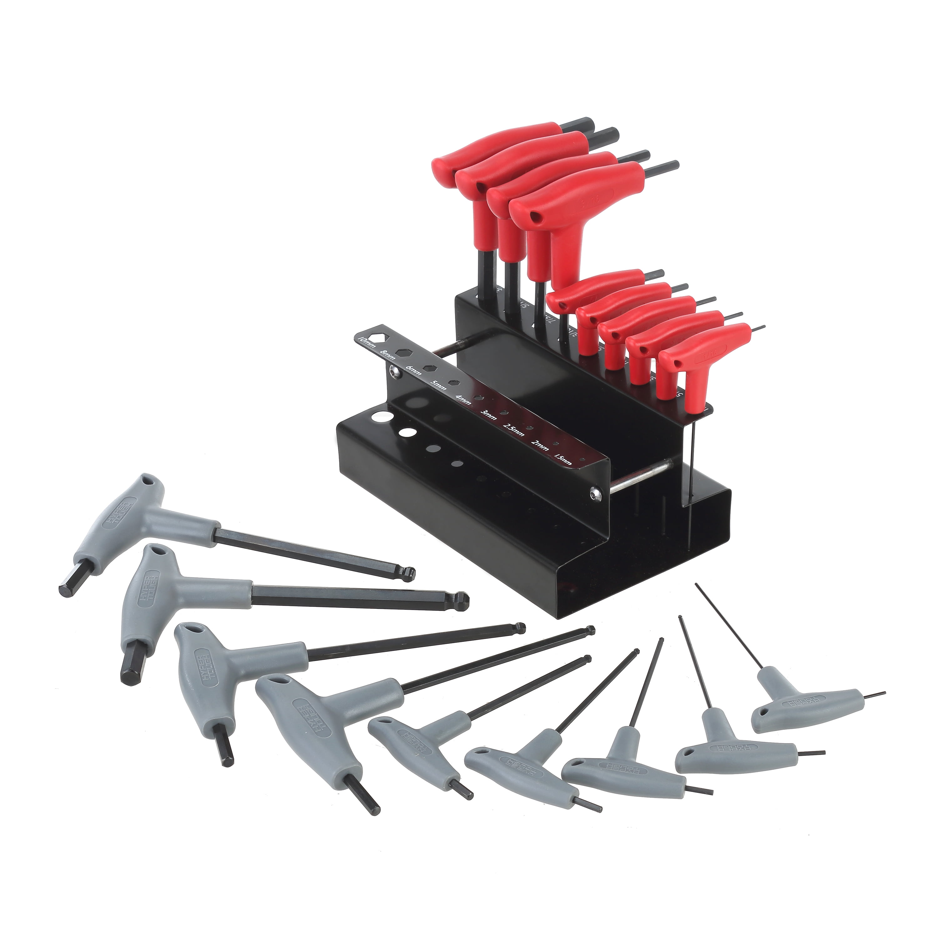 Hyper Tough 18PC T-Handle Ball End Hex Key Set