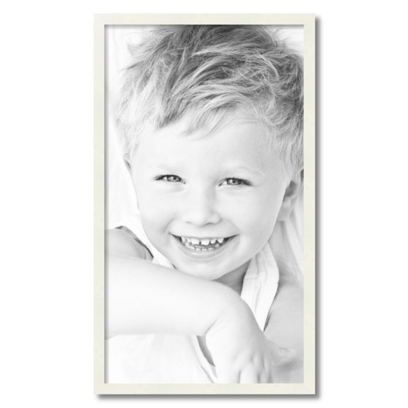ArtToFrames 18" x 32" White Picture Frame, 18x32 inch White Wood Poster Frame (WOM-5138)