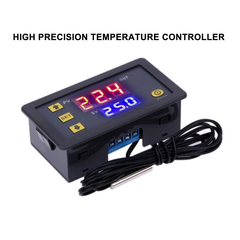 Digital Thermostat Temperature Controller Red And Blue Display DC 12V 20A W3230 