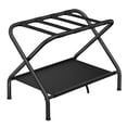 thumbnail image 1 of Jsluiiys Luggage Rack , Folding Load-Bearing Steel Rack, Easily Assemble Metal Bracket, Narrow, Foldable, for Guest Room, Bedroom, Hotel Space Storage Rack, Black (1Pack), 1 of 4