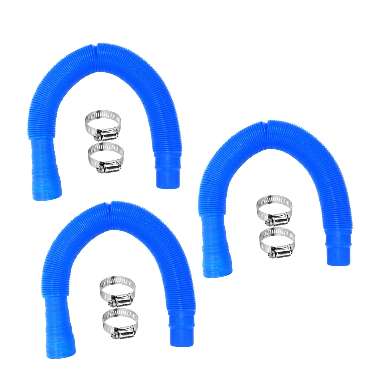 59" Swimming Pool Hose, Filter Pump Hose, Install , Blue 3Pcs