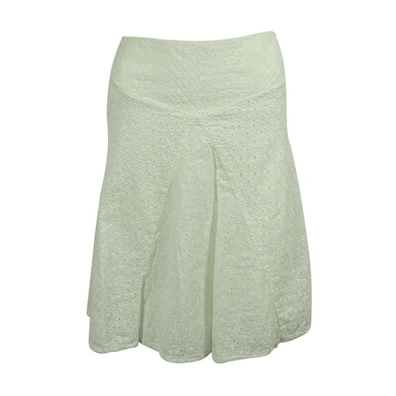 Ralph Lauren Women's Pleated Eyelet Skirt