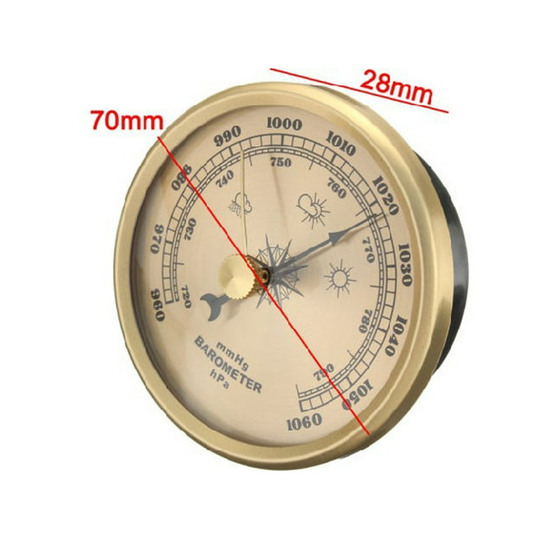 LIOOBO 3 in 1 Wall Hanging Weather Barometer Pressure Gauge Hygrometer  Outdoor Barometer Hygrometer, 5 Inch Home Weather Station Indoor Wall Decor