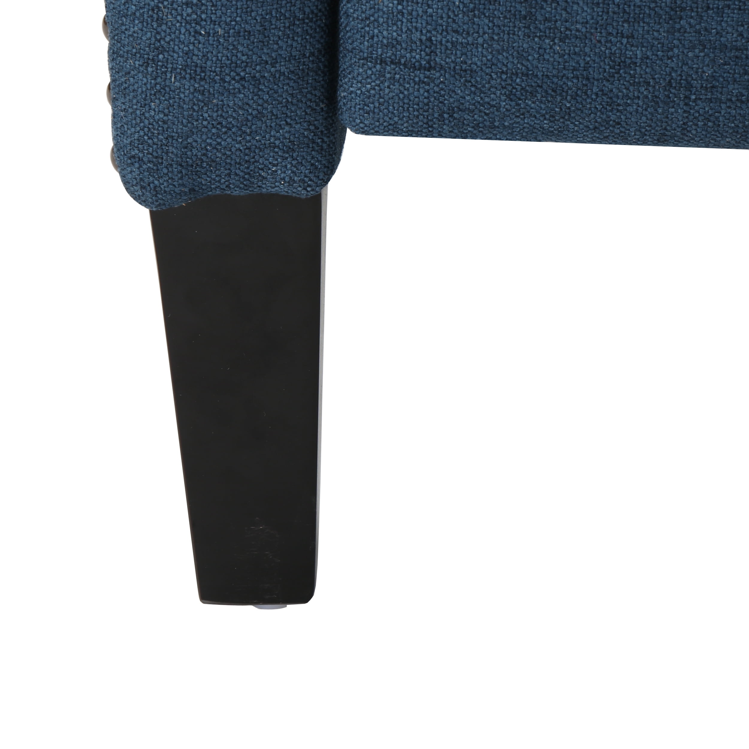 Noble House Demi Indoor Fabric Recliner, Set of 2, Navy Blue, Dark Brown