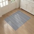 thumbnail image 3 of ODIKA 3'x5' Blue White Geometric Striped Design Washable Area Rug Modern Handwoven Pattern with Motifs for Hallway, Laundry Room, Non-Slip, Flatweave, Easy Care, 3 of 7