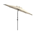thumbnail image 3 of CorLiving 10ft Wind Resistant Tilting Round Market Patio Umbrella with Crank and Aluminum and Steel Frame, Warm White, 3 of 8