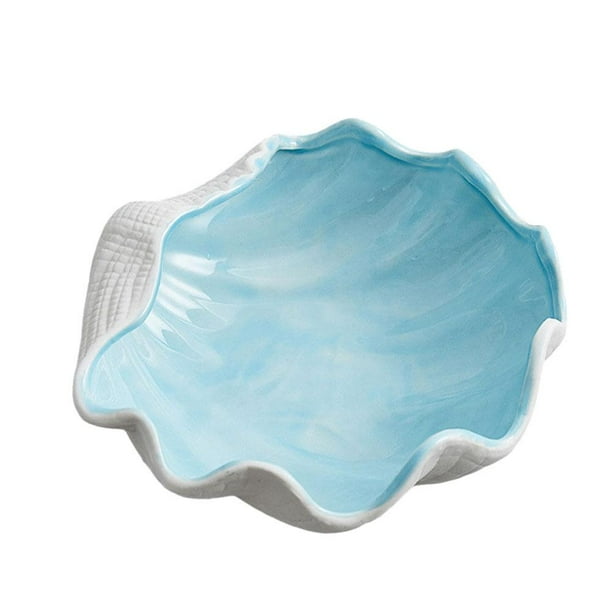 CAIROYAR Bandeja de cerámica para guardar collares, anillos y joyas con forma de estrella de mar, caja de escritorio para guardar joyas^