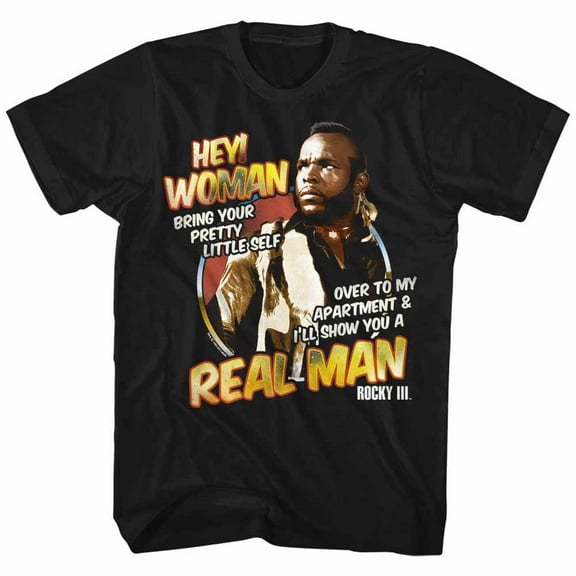 Rocky Hey Woman Black Adult T-Shirt 6Xl