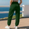 thumbnail image 5 of Iyufng Women Cargo Jogger Sweatpants Elastic High Waist Ribbed Ankle Cuff Loose Casual Pants with Pockets, 5 of 7