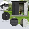 thumbnail image 4 of 4x6 FT Metal Garden Sheds with Hinged Door,Padlock & Pent Roof,Aluminum Outdoor Storage Shed w/Eco-Friendly Painting,for Tools,Equipment,Materials,Black, 4 of 12