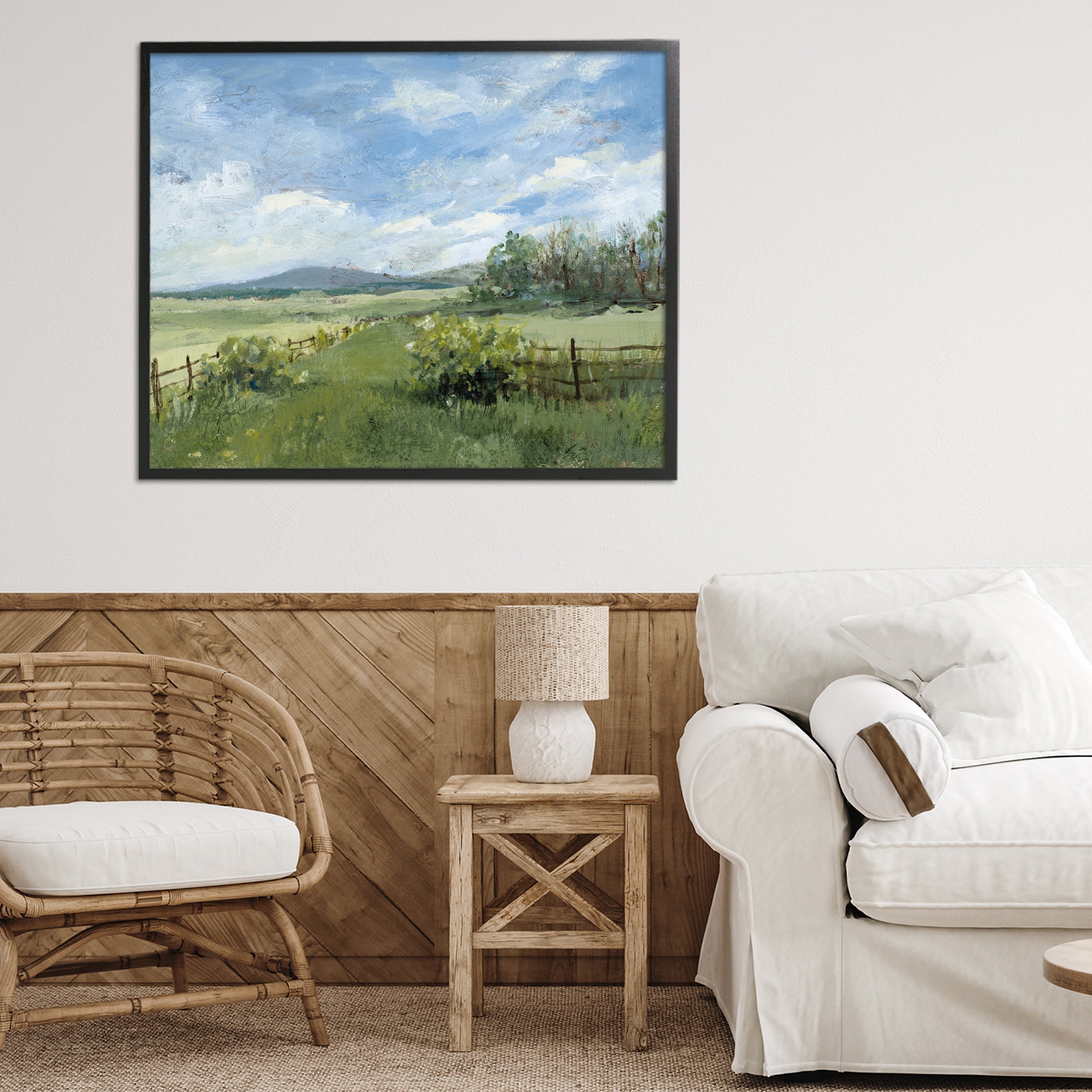 Stupell Industries Thank You Nature Landscape Black Framed Giclee Art, design by Lanie Loreth