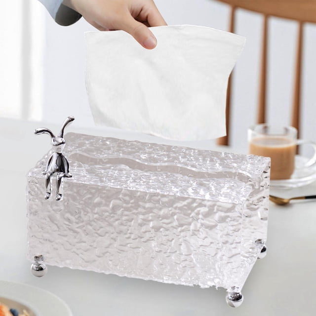 Organizador Transparente Dispensador de Pañuelos Perfecl Sostenedor del Tejido