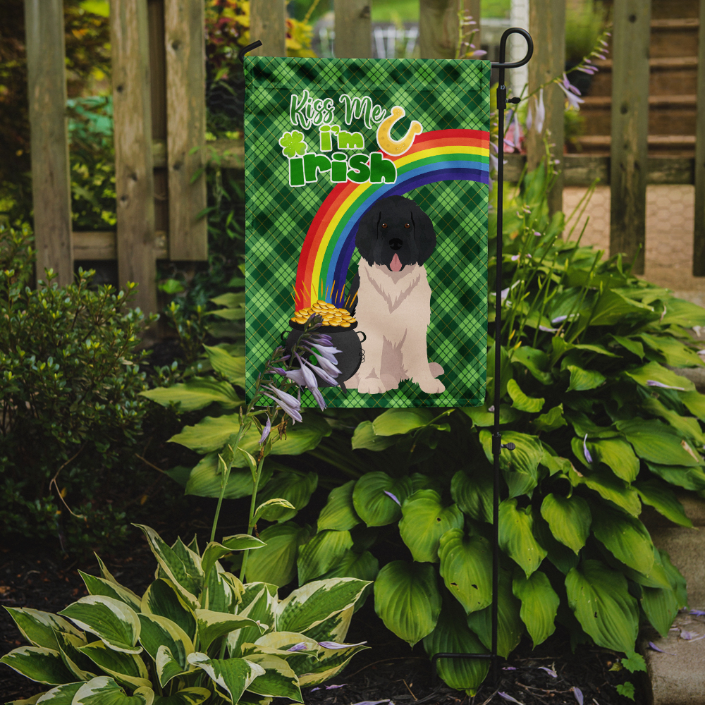 Landseer Newfoundland St. Patricks Day Flag Garden Size