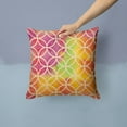 thumbnail image 2 of Carolines Treasures BB7515PW1414 Watercolor Rainbow Geometric Circles Fabric Decorative Pillow  14Hx14W multicolor, 2 of 4