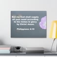 thumbnail image 4 of Scripture Walls God Shall Supply Philippians 4:19 Bible Verse Canvas Christian Wall Art Ready to Hang Unframed, 4 of 17