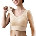 thumbnail image 3 of DuoJiaJ Tank Top for Women V Neck Lace Camisole Tops with Built in Bra Cami Vest Base Layer Beige L, 3 of 4