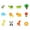 A, variant on Goowood Animal Refrigerator Magnets for Toddlers 12 piece 3D PVC Educational Learning Toys with Full Magnetic Back for Fridge Whiteboard