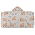 thumbnail image 5 of Yayeee Kids Hooded Towel with Hand Pockets Beach Soft Absorbent Bath Wrap 50 x 23.5 inch, Cartoon Bear, 5 of 5