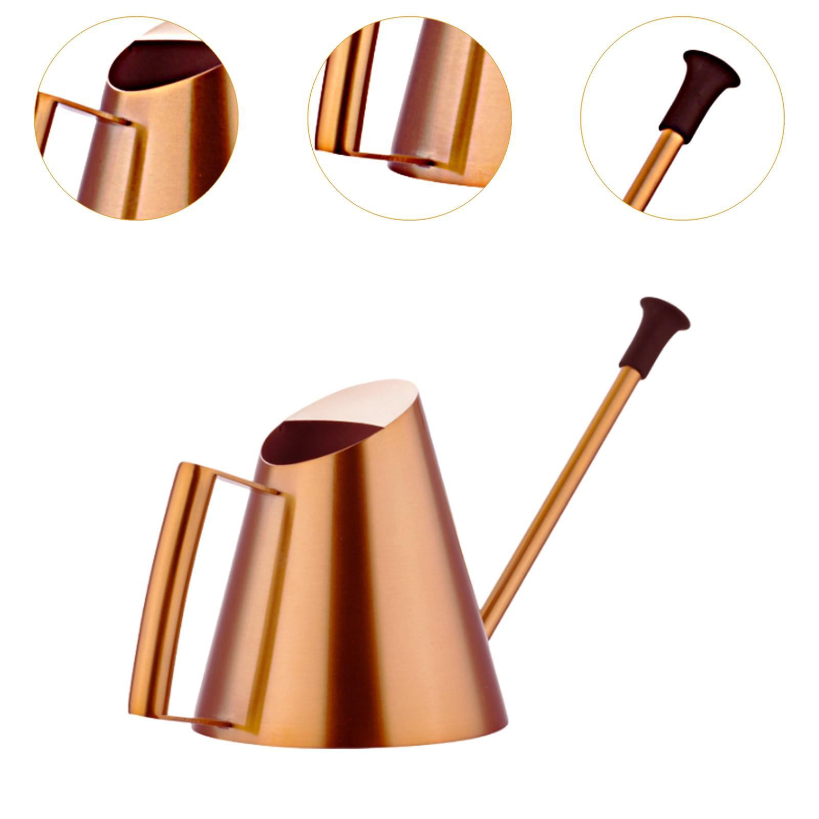 Aymzbd 900ml Watering Can Long Spout Sprinkler Head Planter Yard Lawn Backyard Planting Bronze