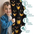 thumbnail image 3 of Blackout Kids Curtains,Black Halloween Pumpkin Faces Childrens Insulated Curtains Set Of 2,Bedroom Essentials,Toddler Room Decor 42"x54", 3 of 5